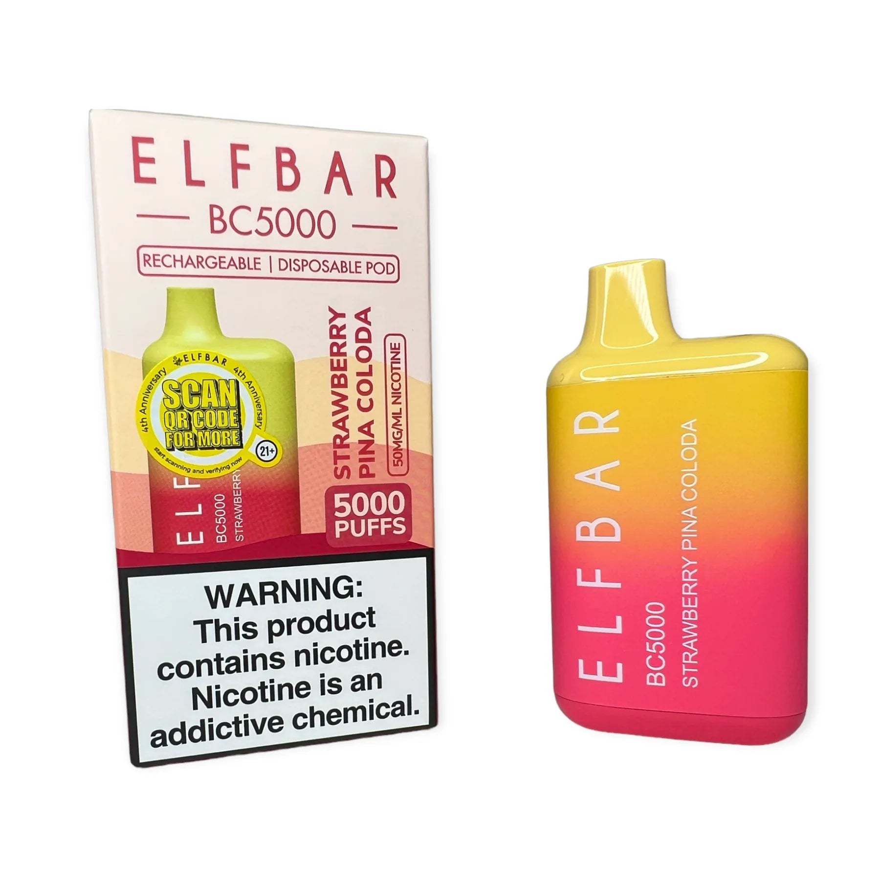 ELFBAR BC5000 Strawberry Pina Coloda – Southernmost Vapor